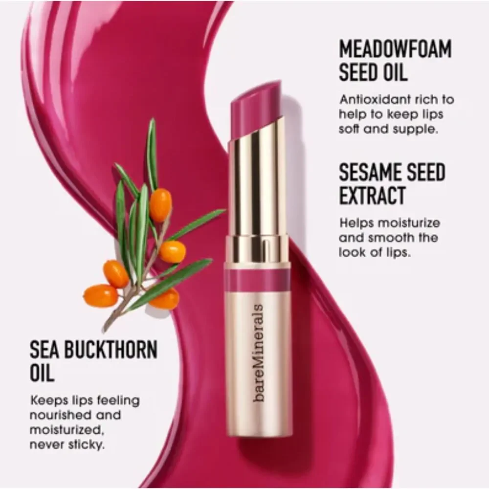 NIB bareMinerals Mineralist Dewy Lip Gloss-Balm in Soul